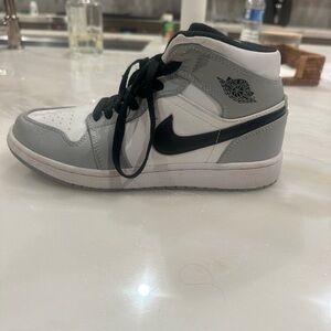 Jordan Women's Sneakers - White, Gray, and Black